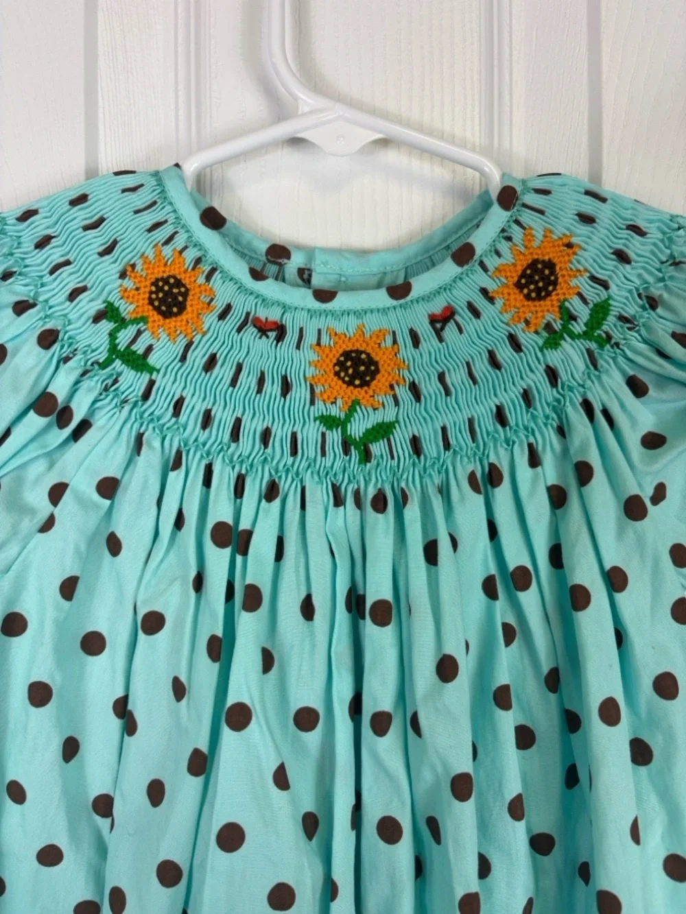 NWT Mom & Me blue sunflower smocked dress sz 18 months